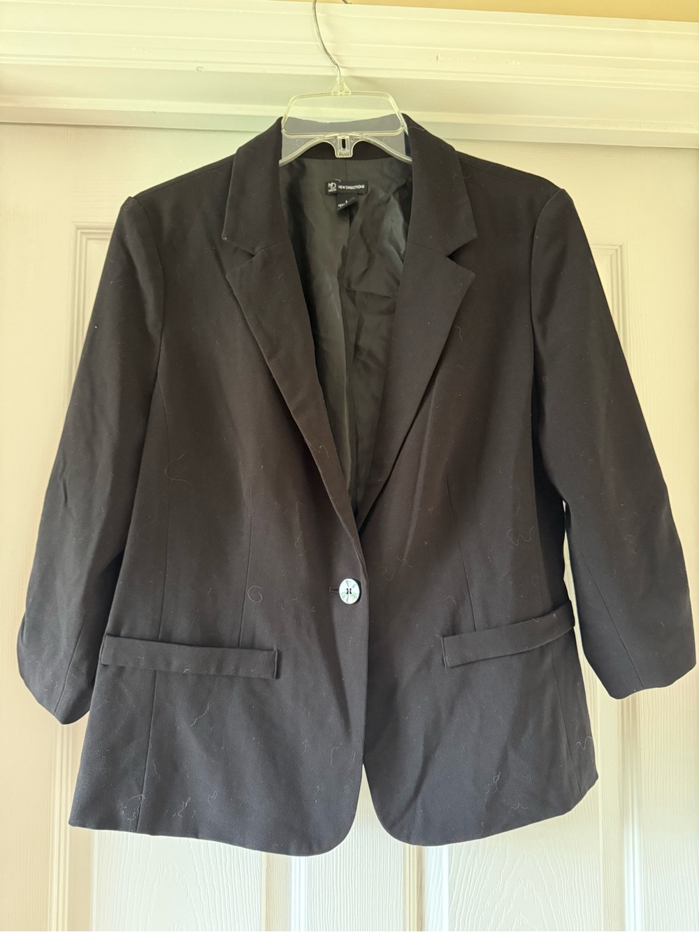 new directions Black Single-Button Women's Blazer